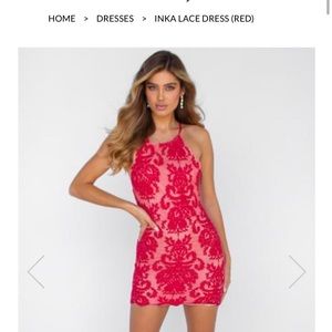 Red mini dress